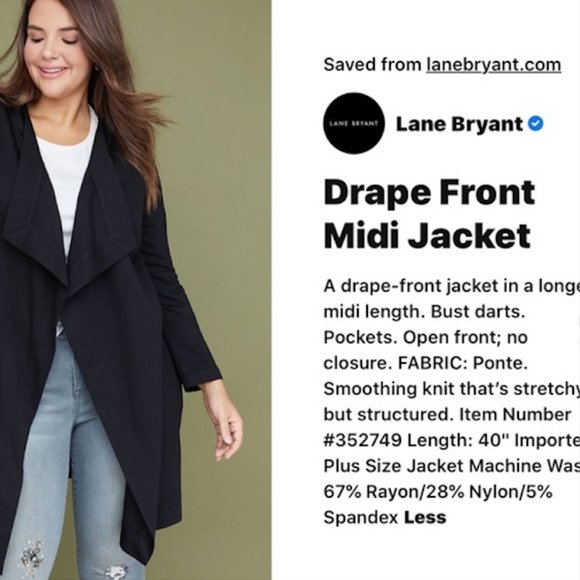 Drape Front Midi Jacket - Picture 2 of 7